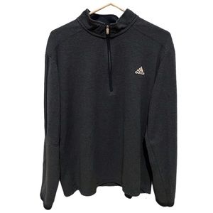 Adidas Men's 3-Stripes Recycled Polyester 1/4 Zip Golf Pullover Blue Size L